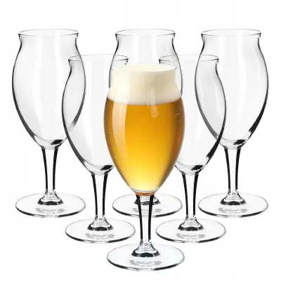 vrček za pivo, kozarec za pivo, visok kozarec za pivo, 410 ml, 6 kosov