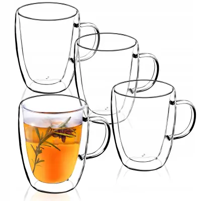 termo kozarci za kavo, čaj, latte, 350 ml dvostenski vrčki, 4 kosi
