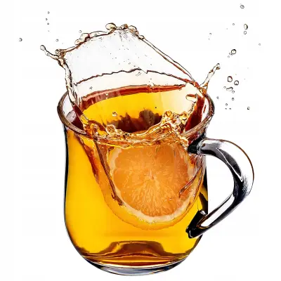 kozarec za kavo, čaj, pijače, latte, vodo, z ročajem za sok 320 ml kozarci