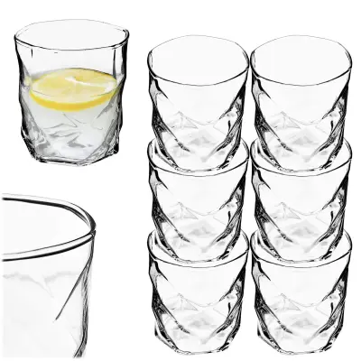 kozarci za viski, pijačo, sok, vodo 330 ml darilni set 6 kosov