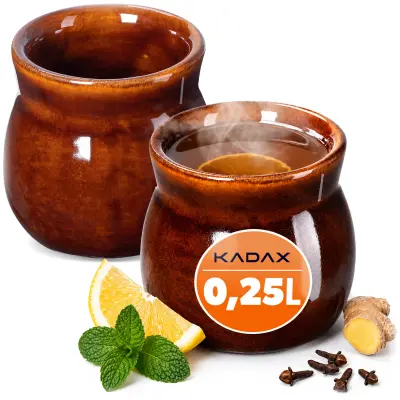 vrčki za kuhano vino, komplet 2 keramičnih vrčkov za kuhano vino, 300 ml