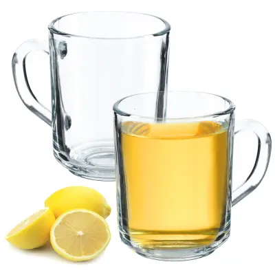 Kozarci za čaj, kavo in druge pijače z ročaji, komplet 2 kozarcev, 240 ml