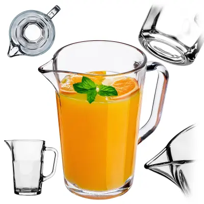 steklen vrč za vodo, limonado, sok in 1l karafa za vodo, pijačo, kompot