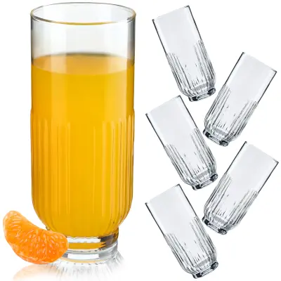 Kozarci za pijačo, sokove, visoki komplet 6 kozarcev, 395 ml