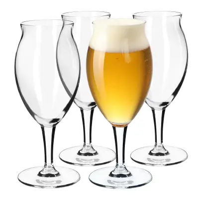 vrček za pivo, kozarec za pivo, visok kozarec za pivo, 410 ml, 4 kosi