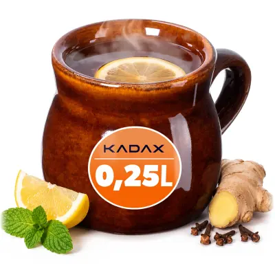vrček za kuhano vino 250 ml iz kamnite posode z ročajem kot darilo iz keramike