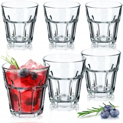kozarci za pitje, 6 kosov, 230 ml, komplet kozarcev za sok, debelo steklo