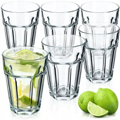 komplet visokih kozarcev za pijačo, 6 kosov, 370 ml