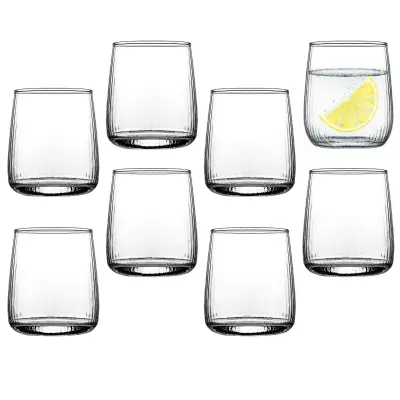 8x komplet kozarcev za pijačo 310 ml, pijača, voda, sokovi, utorni kozarci