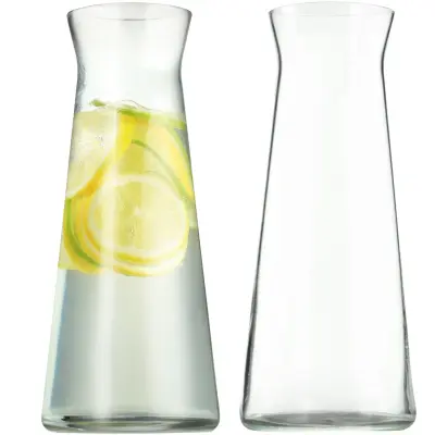 steklena karafa za vodo, steklen vrč za pijačo, limonado in sok 1L, 2 kosa