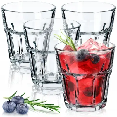 Kozarci za pijačo, viski, sok, komplet 4 kozarcev, 230 ml