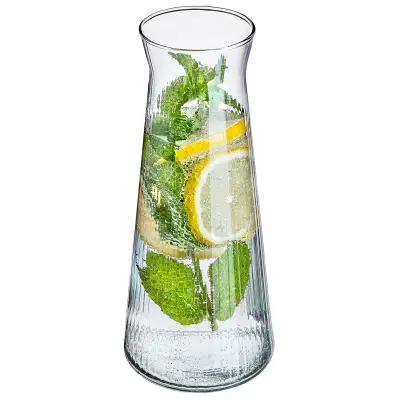 steklen vrč za vodo, karafa 1L 1000 ml voda, limonada, napitki z žlebičem