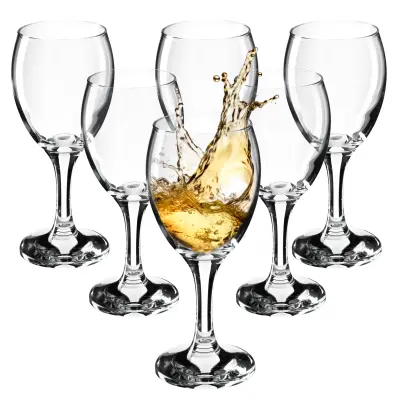 komplet kozarcev za belo vino, 6 kosov, 200 ml, elegantni set kozarcev