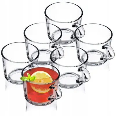 Kozarci z ročajem, skodelica za kavo, čaj, komplet 6 kosov, 270 ml