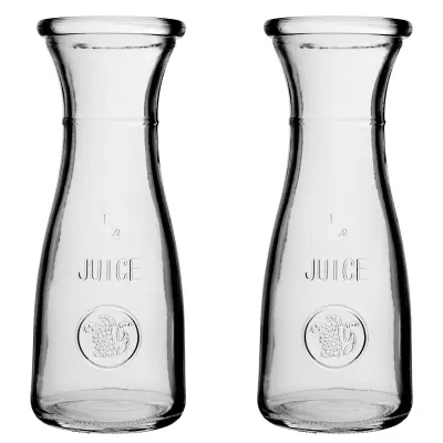 Steklena karafa za vodo, steklen vrč 250 ml, komplet 2 limonadnih napitkov