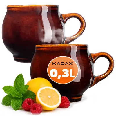 vrčki za kuhano vino 300 ml keramični vrčki darilni set 2 kosov