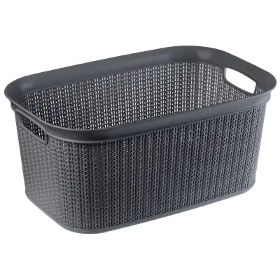 košara, umivalnik za perilo, posoda za kopalnico, 27 l, siva