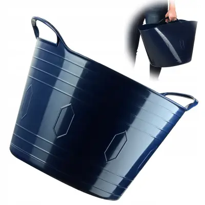 fleksibilna košara za posodo Strong Garden Bucket Construction Strong mornarsko modra 42L