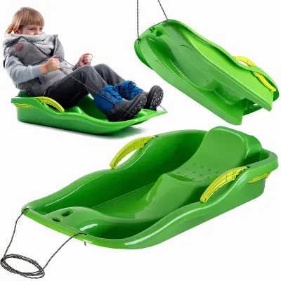 Sled Drsenje z Zavoro Naslonjalo Plastični Bob Drsenje Velike Z Vrvico