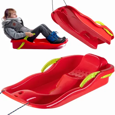 Sled Drsenje z Zavoro Naslonjalo Plastični Bob Drsenje Velike Z Vrvico