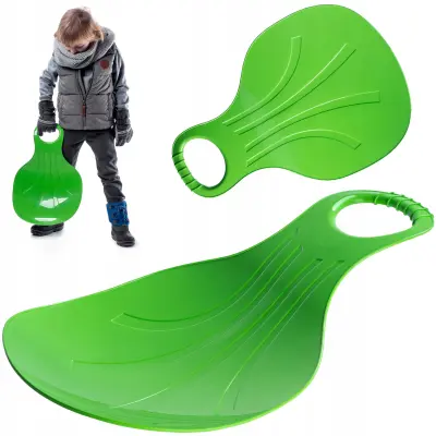 Otroške sani za spust, tobogan Apple, plastika, močan za sneg