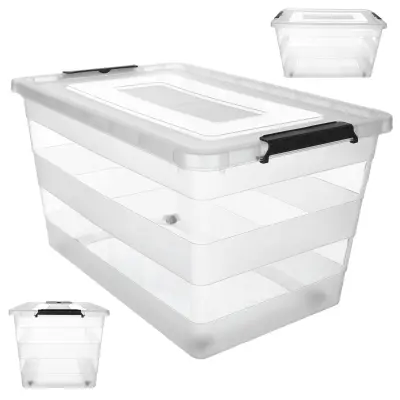 55L plastični organizator za igrače s pokrovom