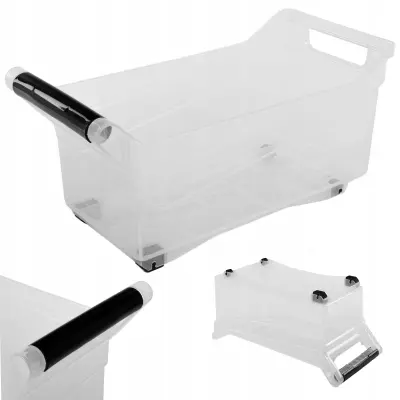 Sistemski organizator za kuhinjske omarice, kolesca, 38x17x18cm, 10L