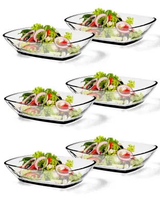 Steklena solatna skleda Shoulder 230 ml Preproste sklede Komplet 6 kosov