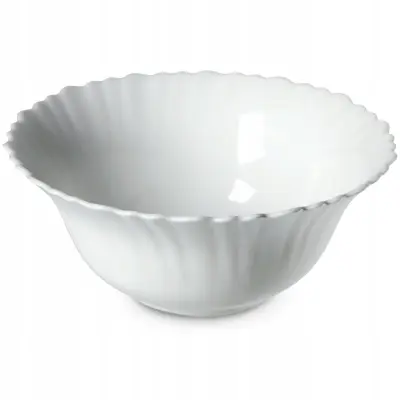 Steklena solatna skleda za prigrizke Solata 15 cm Skleda za juho Bela