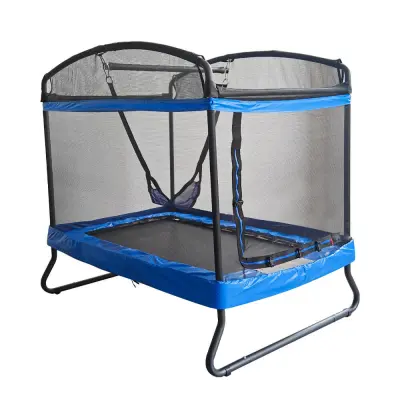 Trampolin za otroke s gugalnico in varnostno mrežo