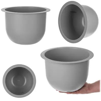 Loft okrogel vložek za cvetlični lonec, siv 29 cm