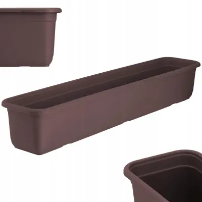 balkonski cvetlični lonec 80 cm plastični podolgovat cvetlični lonec
