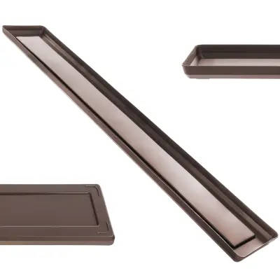 Stojalo za cvetlični lonček 80 cm pravokotni pladenj moka plastika