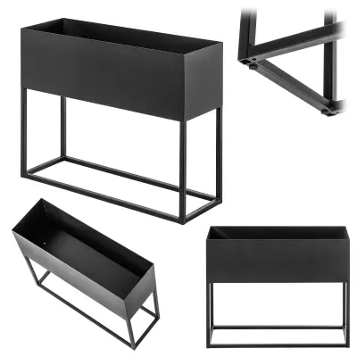 Stojalo za rože Loft Kovinski stoječi cvetlični lonec 60x50 cm