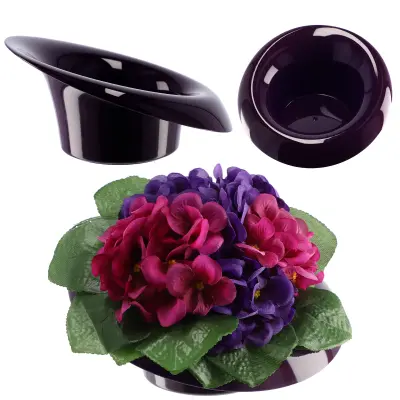 Pokrov za cvetlični lonček za kompozicije, podstavek za dekoracijo kompozicij, ikebana vijolična 12 cm
