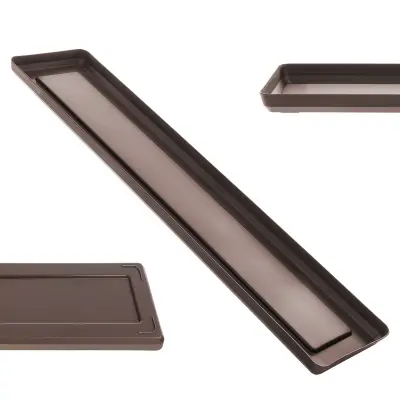 Stojalo za cvetlični lonček 60 cm pravokotni pladenj moka plastika