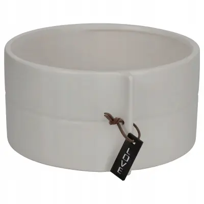 Keramični cvetlični lonec, cvetlični lonec, okrogel siv, 18 cm