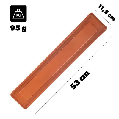 Stojalo za cvetlični lonček 60 cm pravokotni pladenj opečnato rdeča plastika