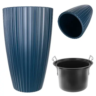 Cvetlični lonec 30 cm pokrov z vložkom plastični cvetlični lonec granatno jabolko