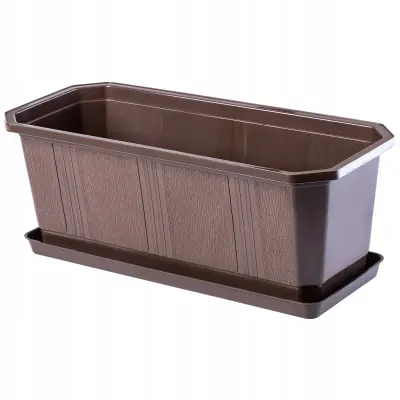 balkonski cvetlični lonec 40 cm s stojalom za rože, ograja