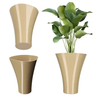 Pokrov za cvetlični lonček za rože, stojalo za rože, plastika, bež, 16,5 cm