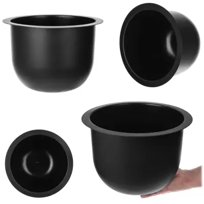 Loft okrogel vložek za cvetlični lonec za gredice, črne barve 29 cm