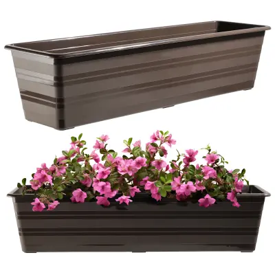 balkonski cvetlični lonec velik cvetlični lonec 60 cm paket rož 4 kosi stojalo za rože