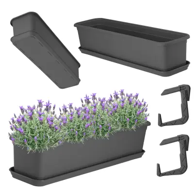 Balkonski lonec 60 cm, stojalo za cvetlične lončke, ročaji, balkon