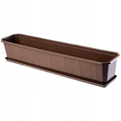 balkonski cvetlični lonec 80 cm s stojalom za rože, ograja