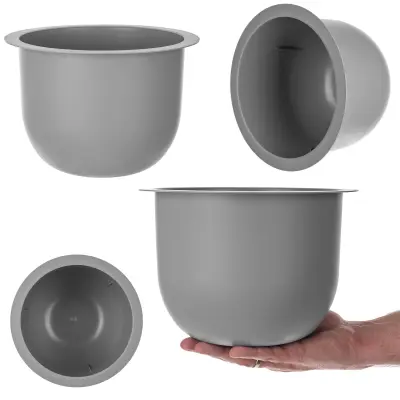 Loft okrogel vložek za cvetlični lonec, siv 24 cm