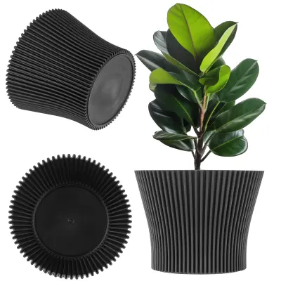 cvetlični lonec 11 cm pokrov za rastline plastični cvetlični lonec črne barve