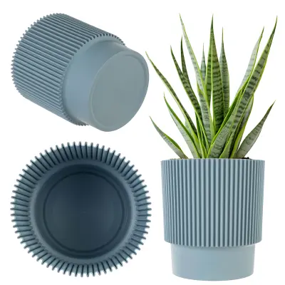 cvetlični lonec 17 cm pokrov za rastline plastični cvetlični lonec zelen