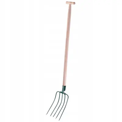 Vile za gnoj, seno, slamo, vrtne, 5-zobe, kovinske, 132 cm