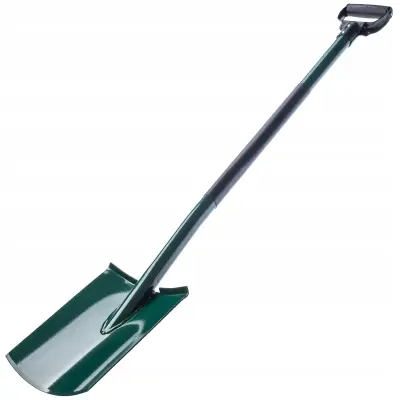 Lopata za kopanje, ravna kovinska, ergonomski ročaj, 118 cm, trdna